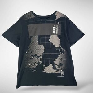 Nike Air Huarache Worldwide Graphic T-Shirt Mens XXL Black Short Sleeve Cotton